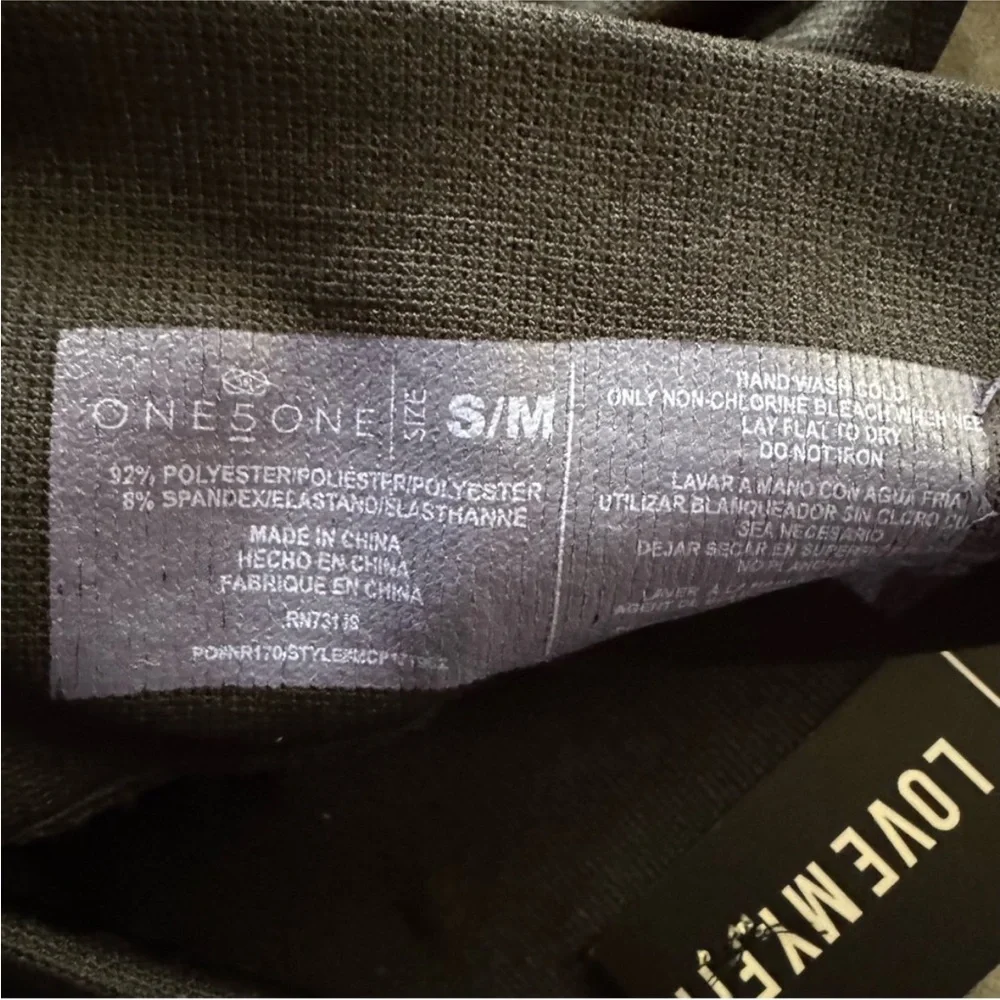 NWT One 5 One Black Fleece Lined Leggings - Picture 4 of 5
